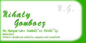 mihaly gombocz business card